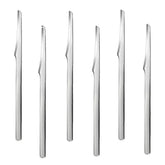 LOPURO 6-piece pedicure knife set in stainless steel for safe dead skin removal