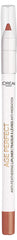 L'Oreal Paris Age Perfect Bright Mocha lip liner applied for precise lip shaping and definition