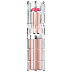 Swatch of L'Oreal Paris Colour Riche Plump and Shine showing sheer color and shiny glow