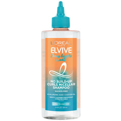L’Oréal Paris Elvive Dream Lengths Curls micellar shampoo bottle pour for gentle cleansing.