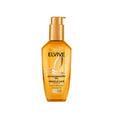 L'Oreal Paris Elvive Extraordinary Oil bottle close-up for nourishment and shine.