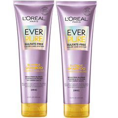 L'Oreal Paris EverPure Blonde Shampoo bottle; gentle cleansing for color-treated hair and brass neutralization.