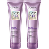 L’Oréal Paris EverPure Volume Shampoo bottle adds lift to fine hair.