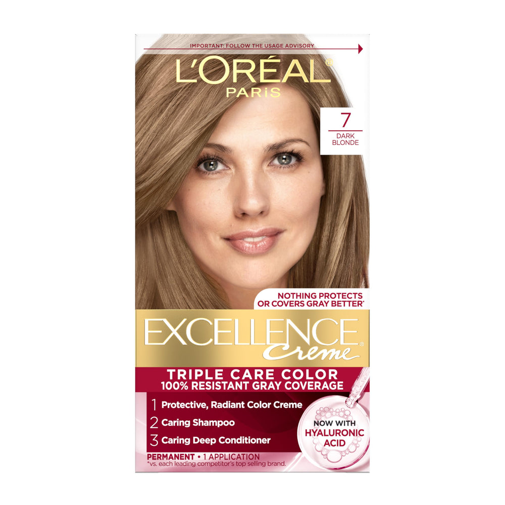 L'Oreal Paris Excellence Creme color cream application for even gray coverage