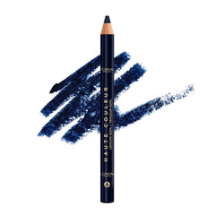 L'Oreal Paris Haute Couleur Kohl Blue Suede pencil offers a precise glide for defined blue eyeliner.