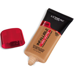 L'Oreal Paris Infallible Pro Matte Foundation applying with fingers shows easy blending and demi-matte finish