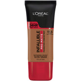 L'Oreal Paris Infallible Pro Matte Foundation Nutmeg bottle close-up showing longwear capability