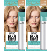 L'Oreal Paris Magic Root Rescue kit box shows quick root touch-up for busy mornings.
