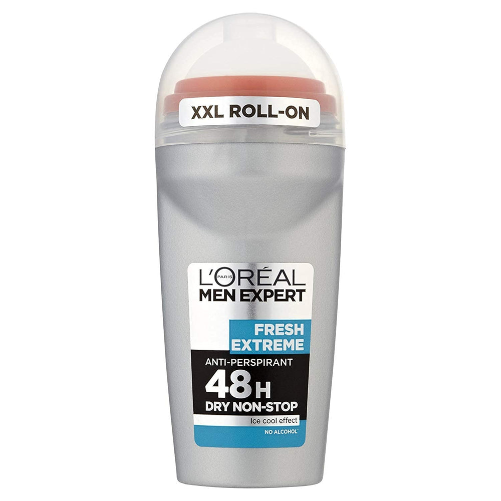 L'Oreal Paris Men Expert Fresh Extreme roll-on packshot with a compact 50ml bottle design.