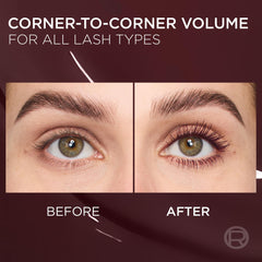 Panorama mascara bristle brush enables precise root-to-tip application.