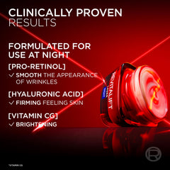 L'Oreal Paris Revitalift Laser Renew Night Cream application on cheek region