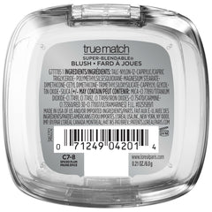 L'Oreal Paris True Match Blush Spiced Plum swirled on cheek for seamless blend.