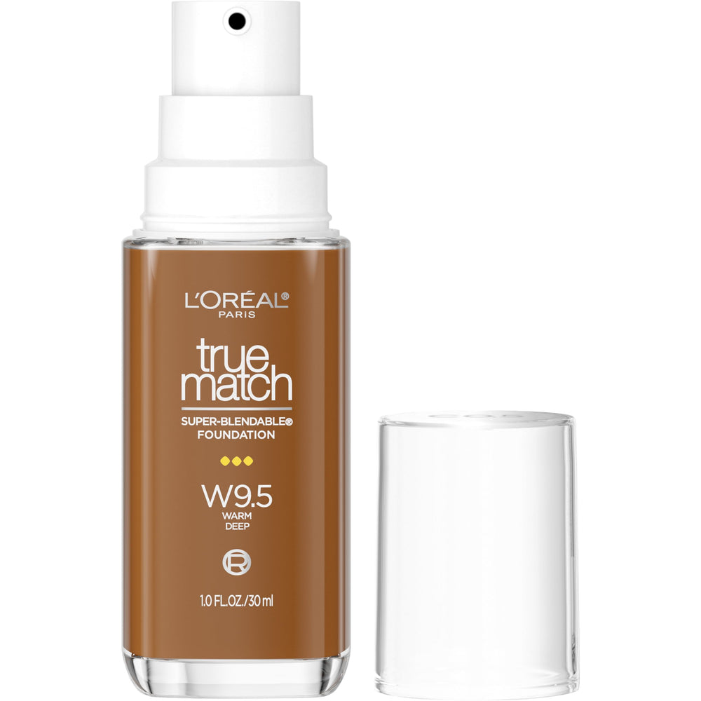 L'Oréal Paris True Match foundation pump close-up for precise, easy application.