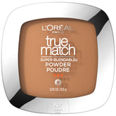 L’Oréal Paris True Match powder compact with mirror for on-the-go touch-ups.