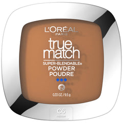 L'Oreal Paris True Match powder compact close-up shows natural finish for daily wear