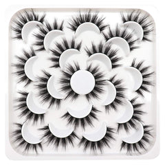 Losha false eyelashes 10-pair wispy 3D set for natural to dramatic daytime looks.