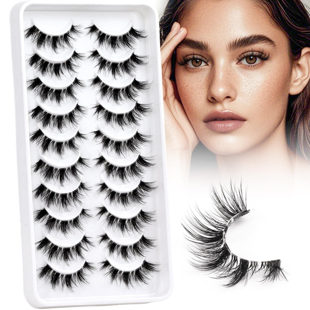 Losha Lashes natural cat eye full strip for a soft, upturned look