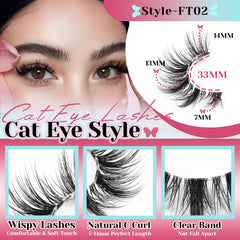 Losha Lashes transparent band close-up shows durable, flexible support