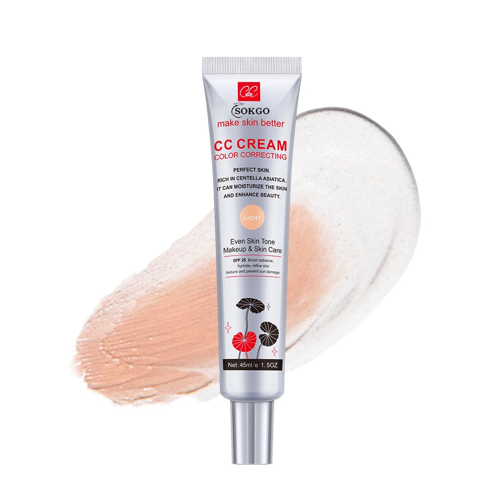 Loske Color Correcting CC Cream being applied for a smooth, even base.