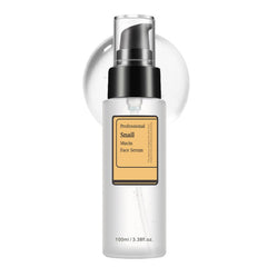 Loske Snail Mucin Serum bottle close-up showing hydrating formula