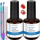 LOUINSTIC Gel Nail Remover Kit bottles 15ml for fast removal.