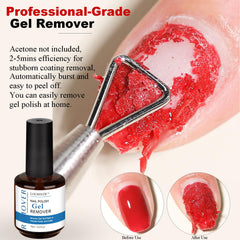 Louinstic cuticle-pusher included in the kit supports precise nail prep.