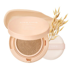 LOVB natural cover glow cushion compact showing a radiant, natural finish for daily wear