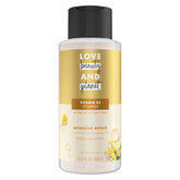 Love Beauty And Planet intensive repair shampoo bottle shows nourishing formula for stronger hair.
