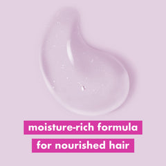 Love Beauty and Planet Rice Oil & Angelica Essence Shampoo Milk label highlights eco-friendly branding.