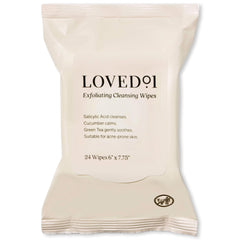 Loved01 Face and Body Cleansing Wipes pack close-up for effective cleansing on the go
