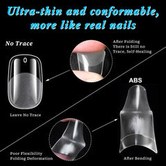 LoveOurHome soft gel squoval nails provide comfortable wear and natural movement.