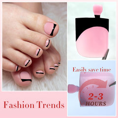 LoveOurHome glue on toe nail tips with adhesive tabs for quick removal