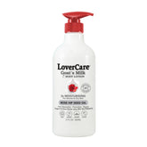 Lover's Care Goat Milk Body Lotion bottle showing rich moisture for dry skin.