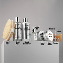 Lovery sandalwood beard conditioner bottle helps detangle and soften beard fibers