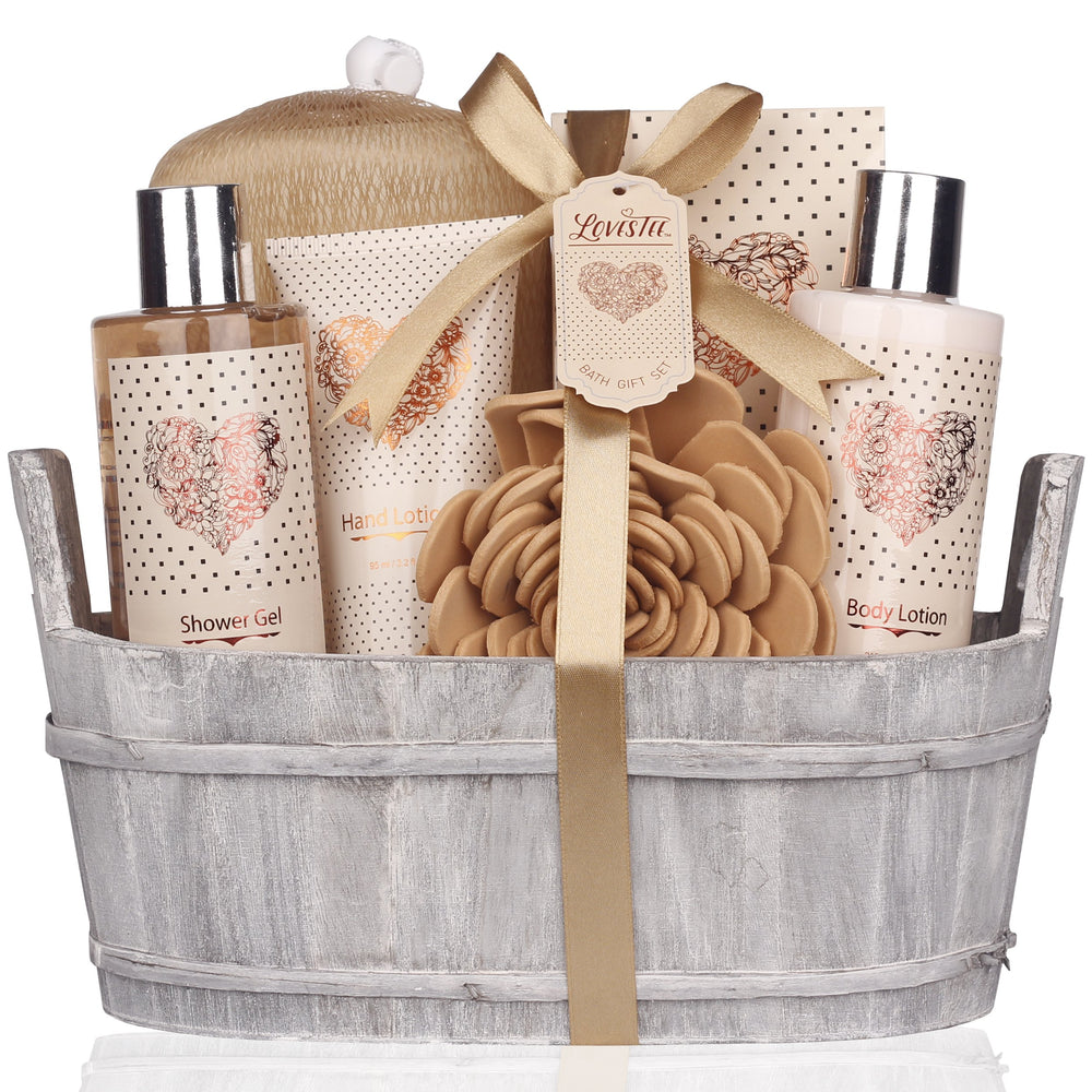 Lovestee vanilla spa basket shower gel for daily cleansing and uplifting fragrance