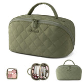 LOVEVOOK travel makeup bag open flat for quick access to full kit