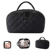 LOVEVOOK travel makeup bag with open-flat design and quick access
