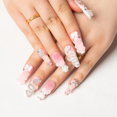 LOVFUL Marshmallo Gummy Bear Square nails acrylic-like strength and durability