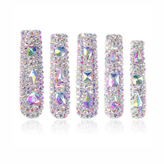 LOVFUL Eternal Stunning full crystal press-on nails with radiant shine for special events.