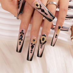 LOVFUL square mid-length nails in 1-7in silhouette for modern looks