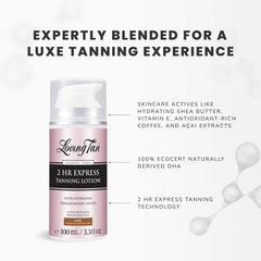 Loving Tan final tan develops over 24 hours for a natural look.