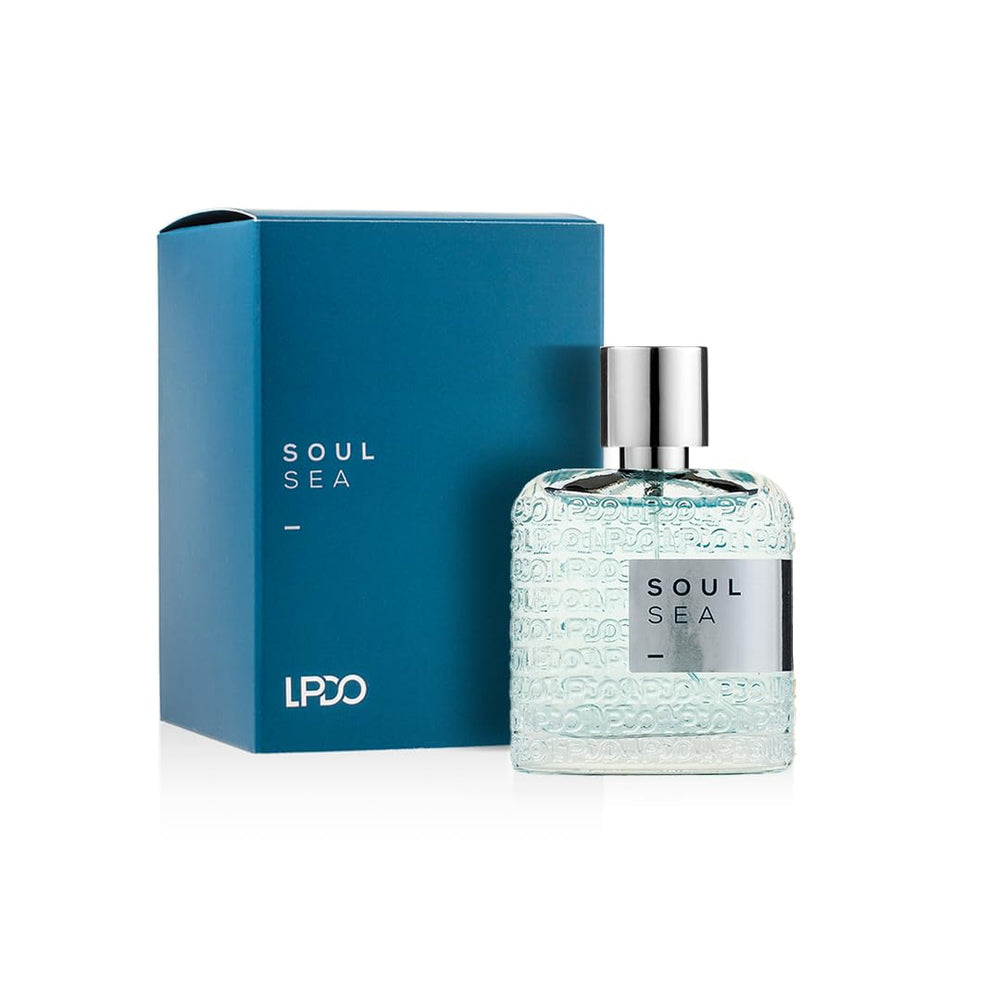 LPDO Soul Sea EDP bottle pour, ocean-inspired design for everyday freshness
