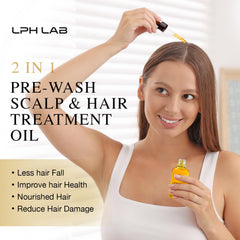 LPH LAB applying rosemary oil to scalp for soothing relief