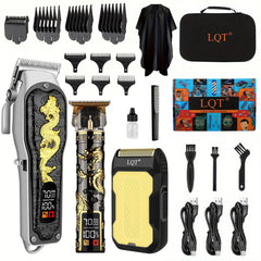 LQT hair clipper set with LED display for precise at-home grooming.