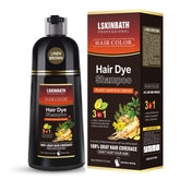 LSKINBATH natural hair dye shampoo bottle highlights 3-in-1 formula for quick color at home