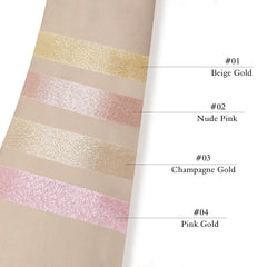 LSxia highlighter palette compact mirror for quick touch-ups and luminous finish.