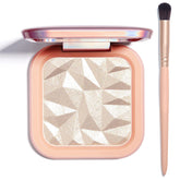 LSxia highlighter palette Champagne Gold packaging showcases premium glow for on-the-go makeup.