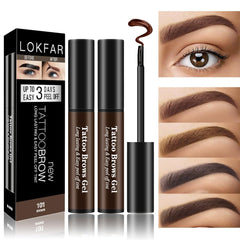 LSxia eyebrow gel applying even color with soft brush for defined brows.