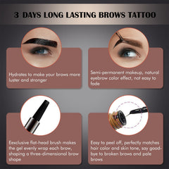 LSxia gray brown gel swatch for cool-toned brows