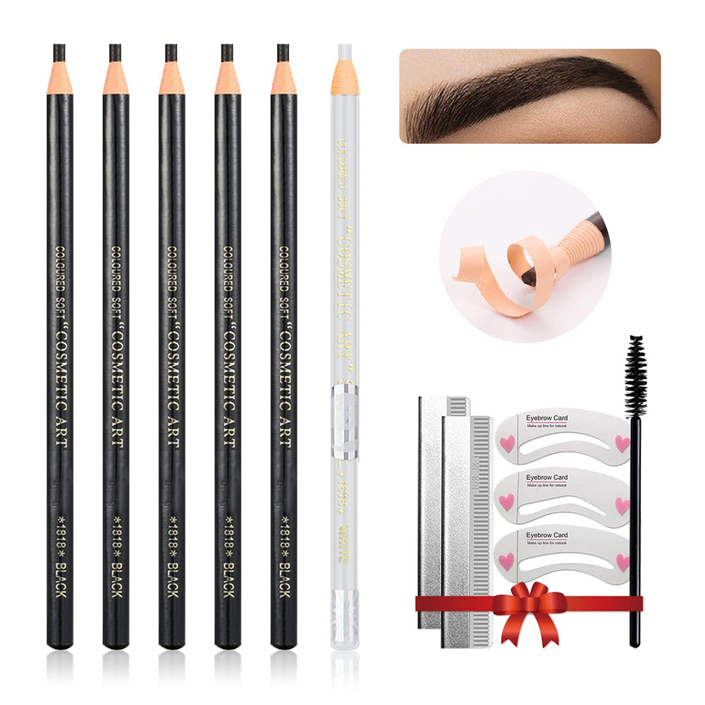 LSxia waterproof eyebrow pencil refill in black for all-day brow definition.